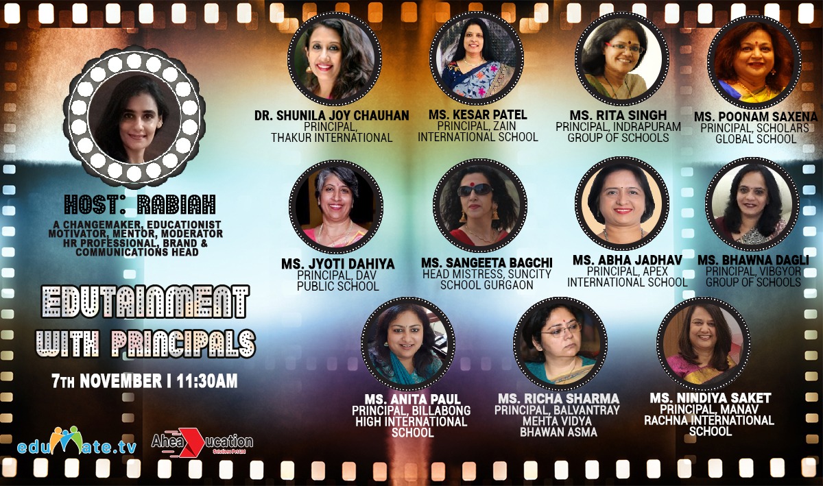Edutainment with principals poster