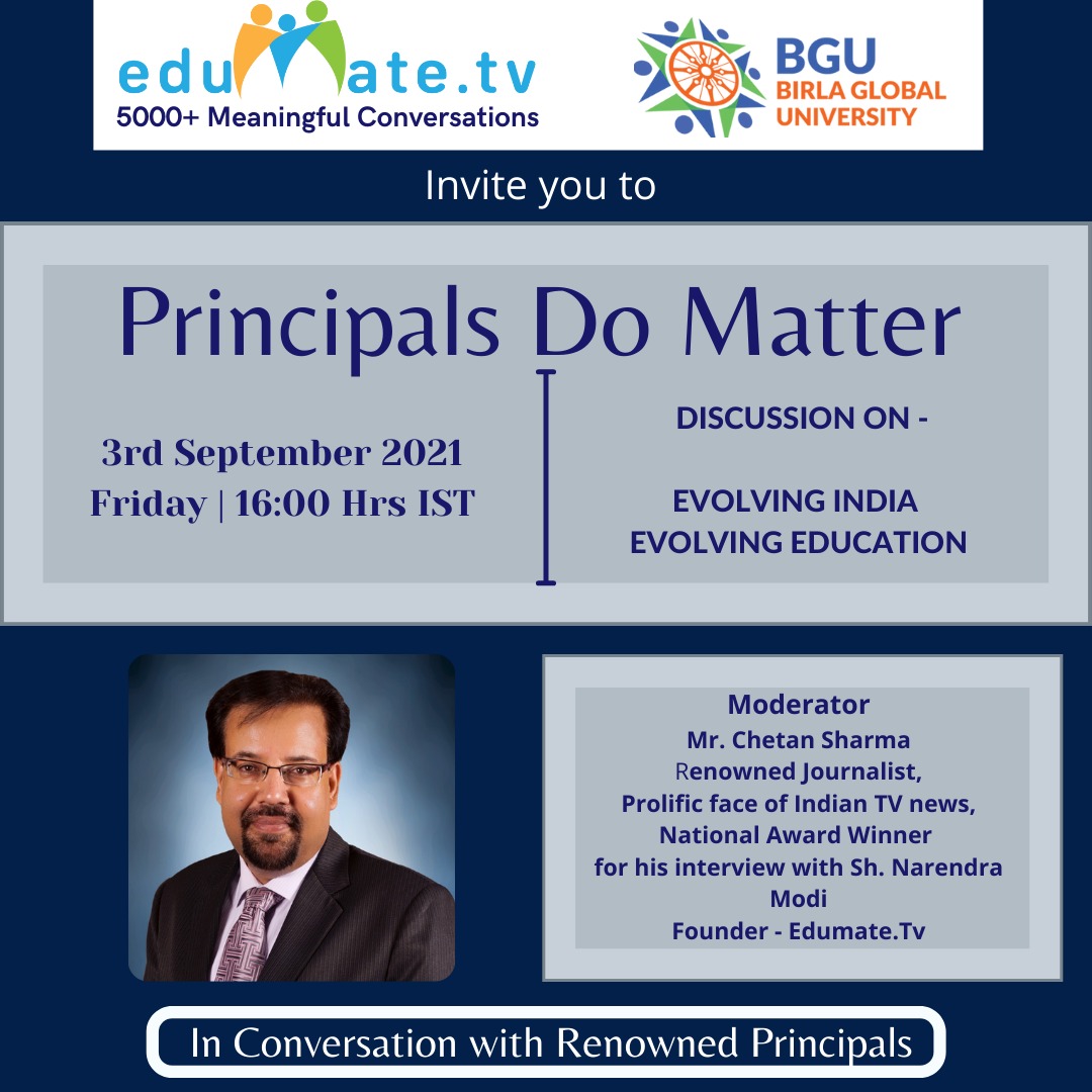 Principals Do Matter blue poster