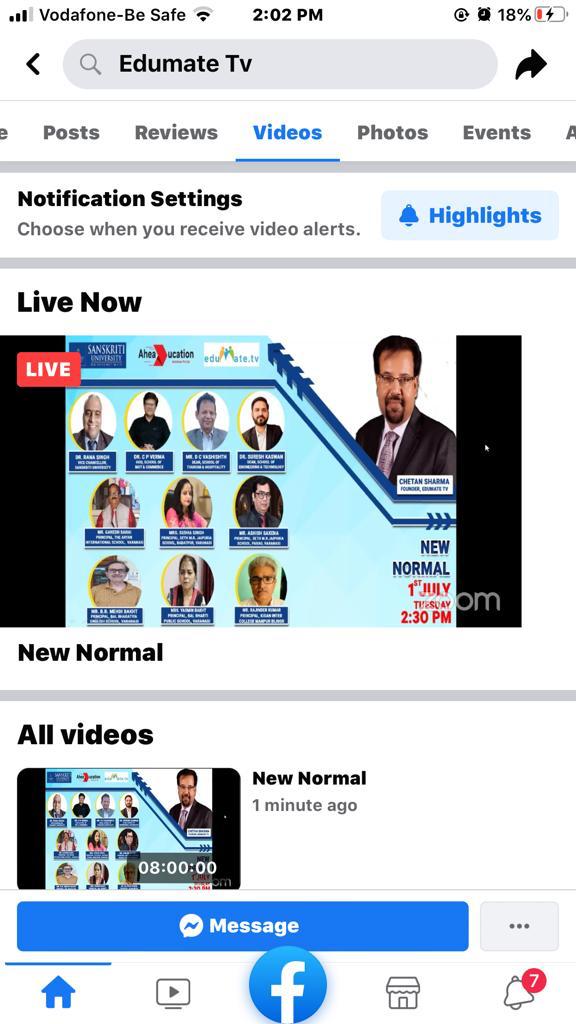 Facebook Live post