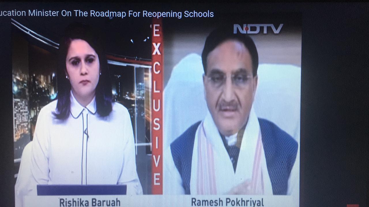 NDTV education debate screen